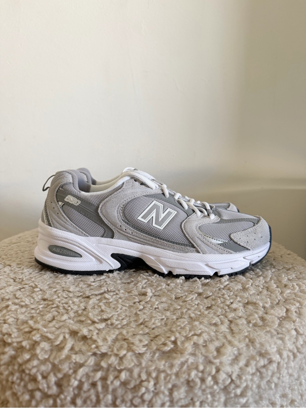 New Balance Gray and White Women's Athletic Sneakers